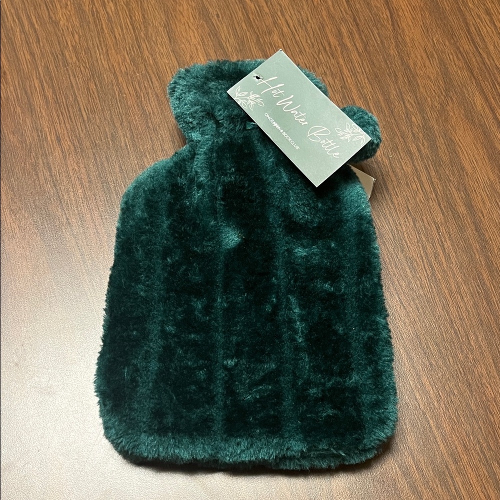 Once Upon a Book Club Plush Green Hot Water Bottle, NWT
